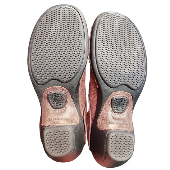 Merrell Luxe Wrap Espresso Brown Oiled Nubuck Leather Womens Clogs Stud Trim 7.5 - Picture 8 of 9